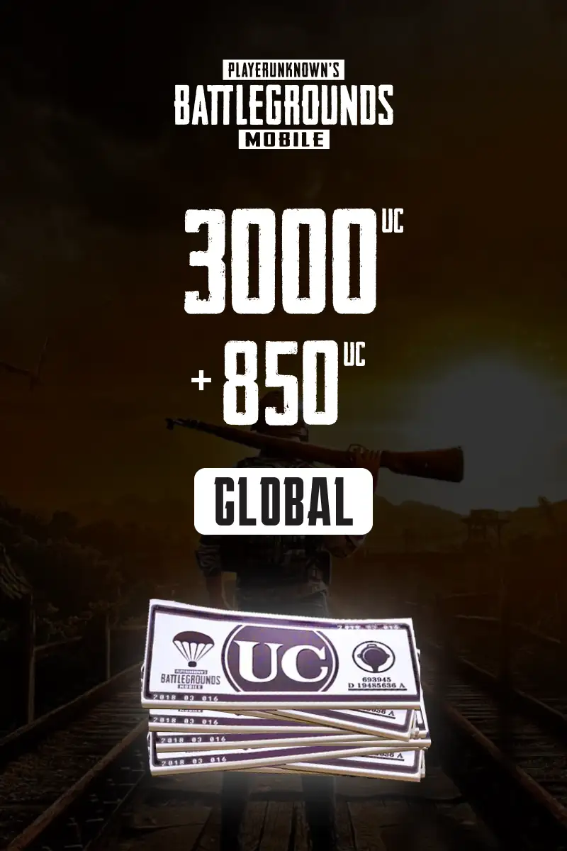 PUBG Mobile - 3000 + 850 UC (Global) - Digital Key