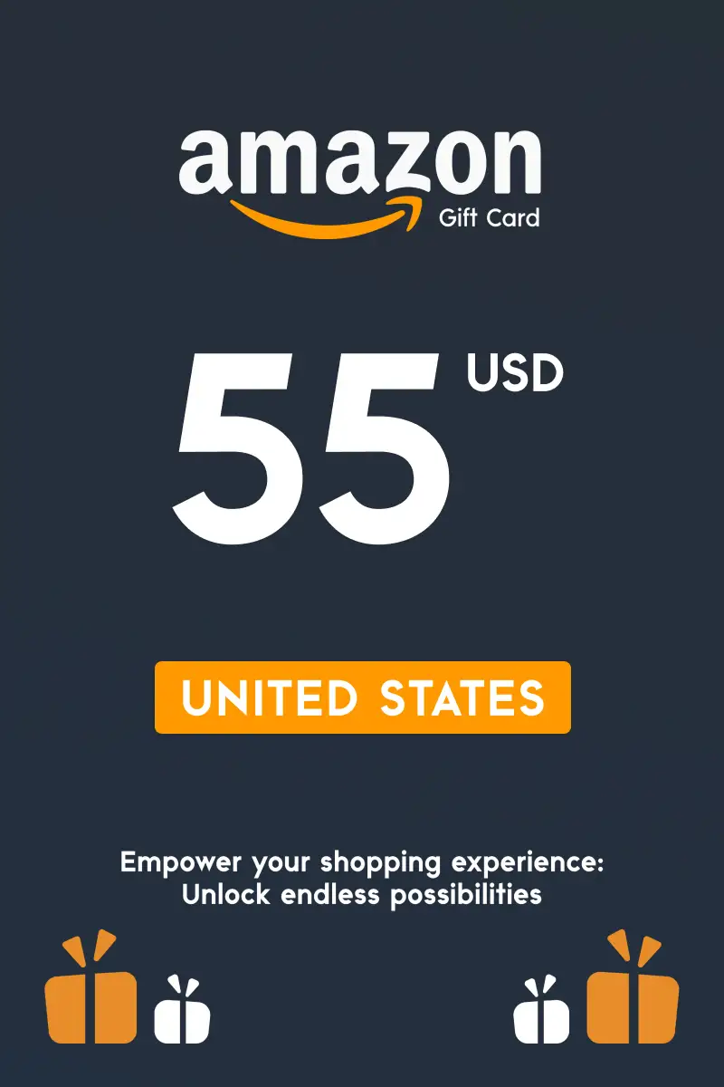 Amazon 55 USD Gift Card (United States) - Digital Key