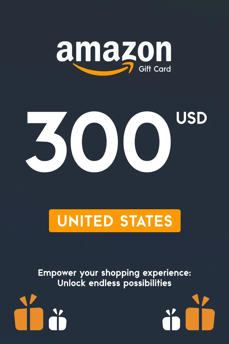 Amazon 300 USD Gift Card (United States) - Digital Key