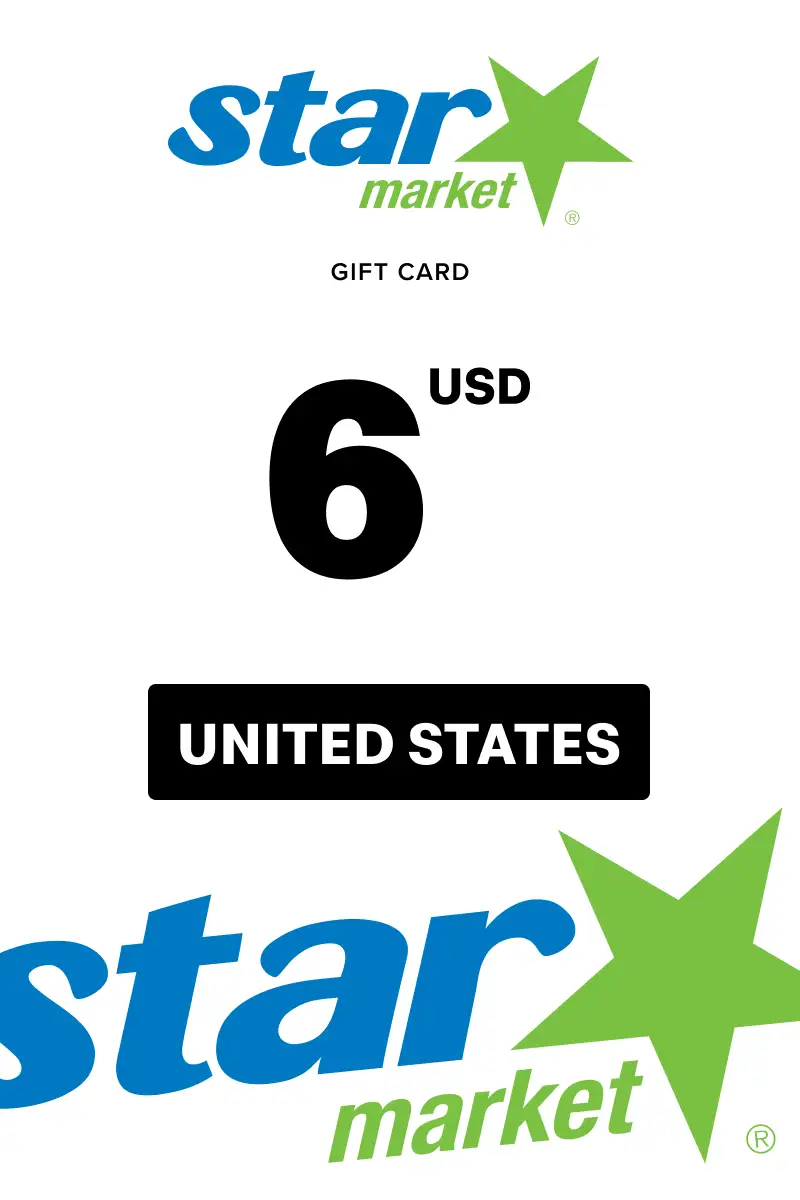 Star Market 6 USD Gift Card (United States) - Digital Key