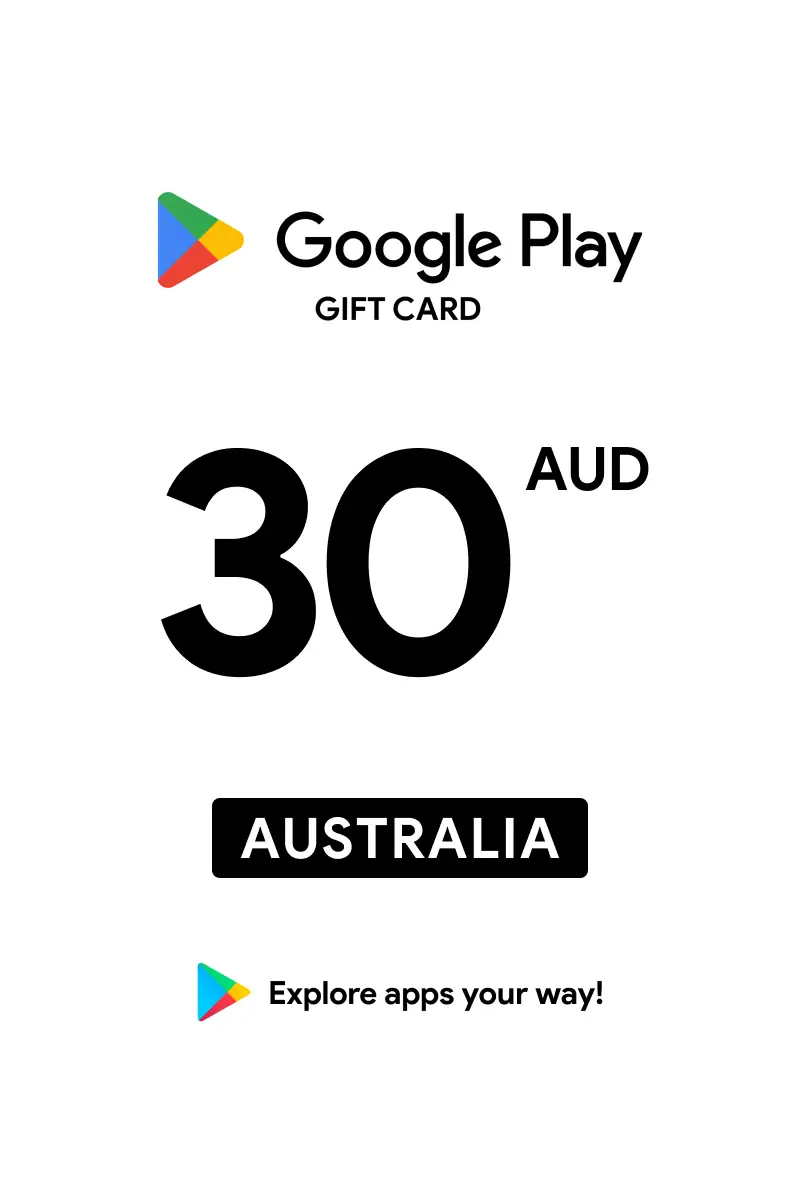 Google Play 30 AUD Gift Card (Australia) - Digital Key
