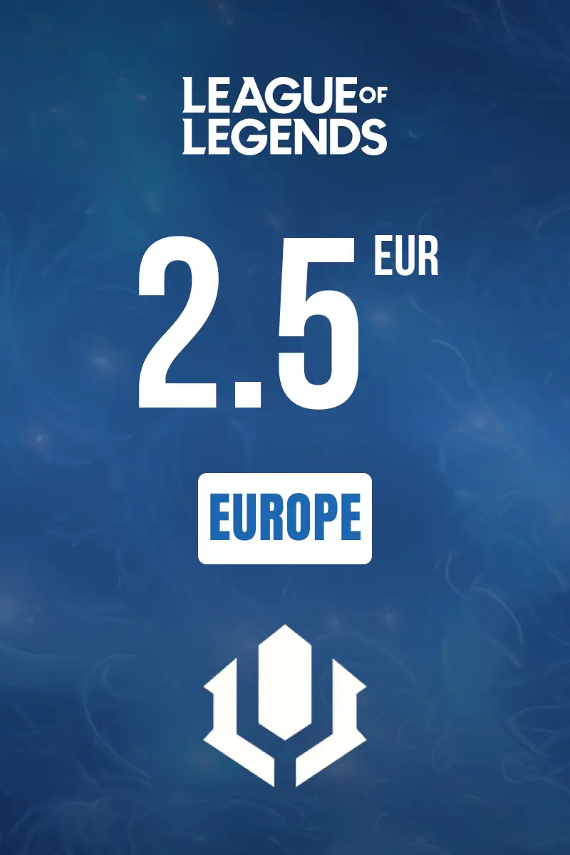 League of legends 2.5 EUR Gift Card (Europe) - Digital Key