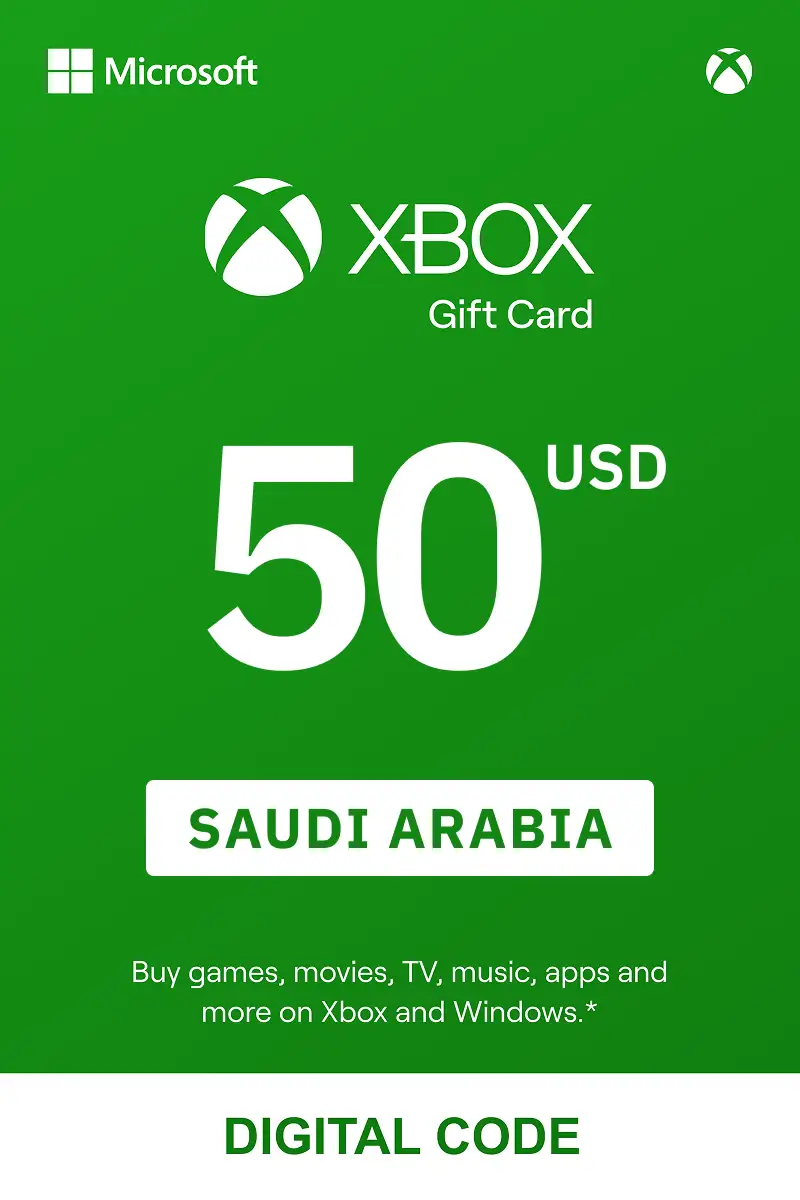 Xbox 50 USD Gift Card (Saudi Arabia) - Digital Key