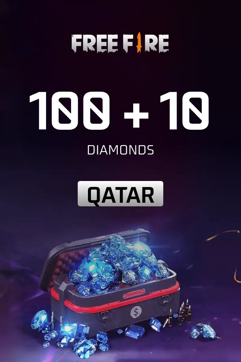 Garena Free Fire - 100 + 10 Diamonds (Qatar) - Digital Key