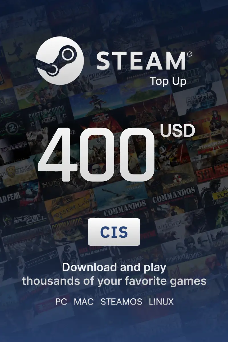 Steam Top Up 400 USD (CIS) - Directopup - Digital Key