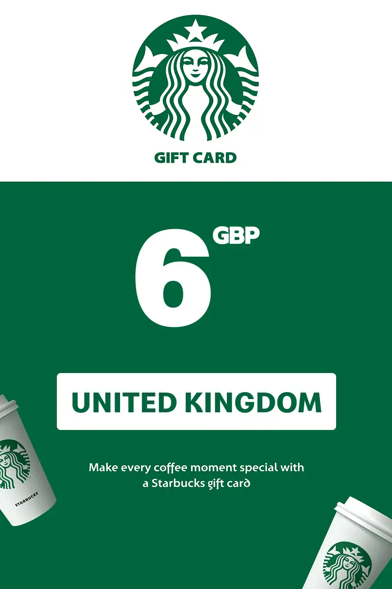 Starbucks 6 GBP Gift Card (United Kingdom) - Digital Key