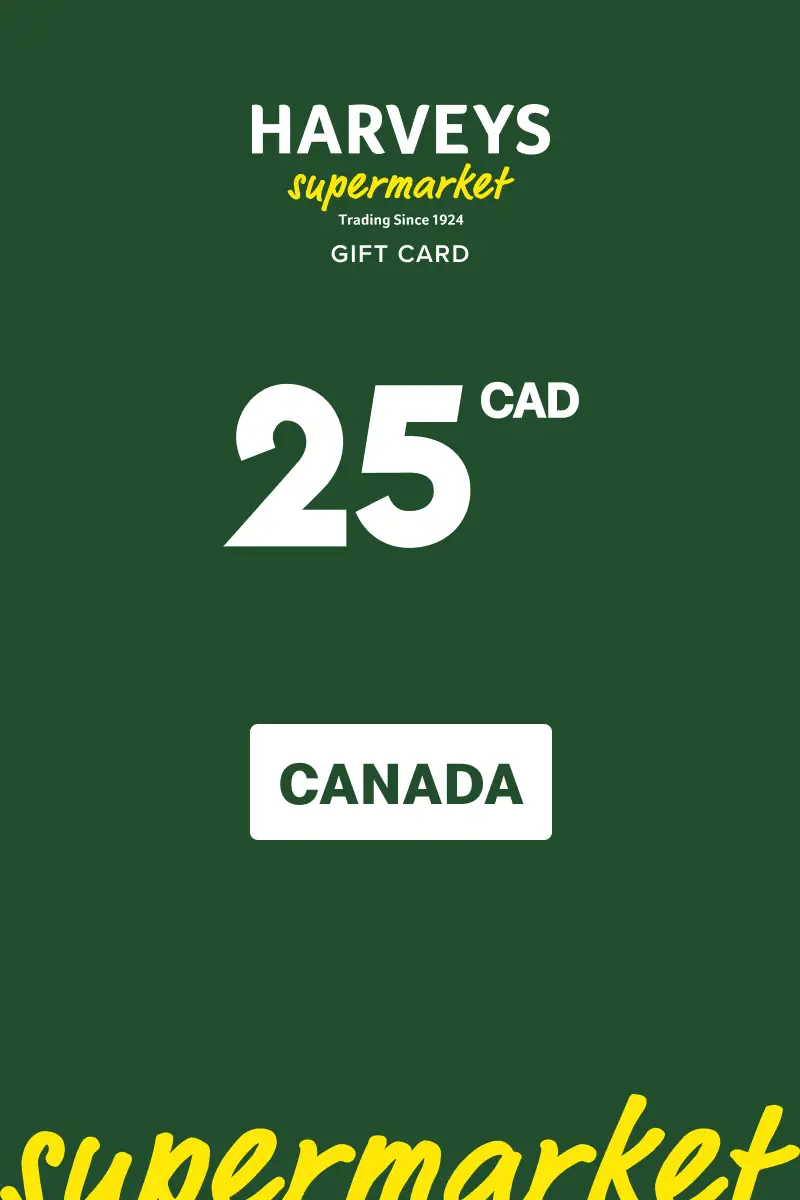 Harvey’s 25 CAD Gift Card (Canada) - Digital Key