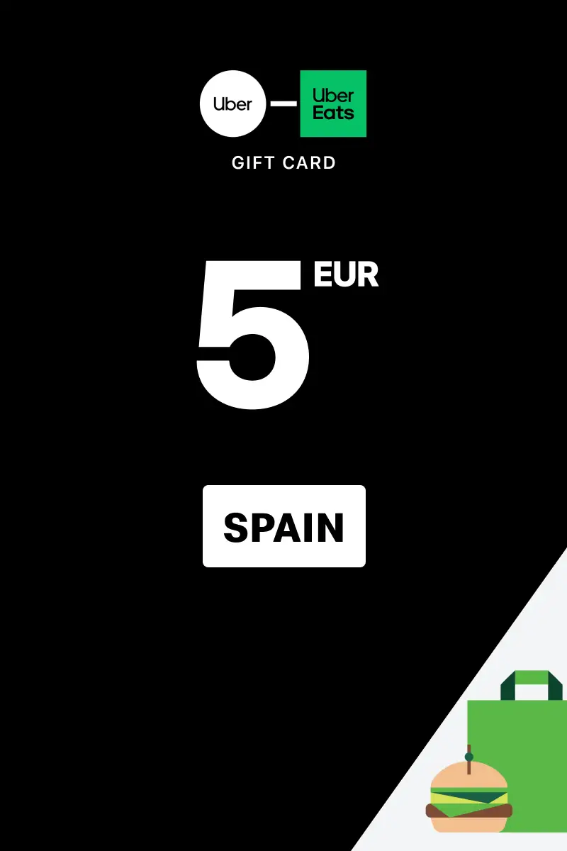 Uber Rides and Uber Eats 5 EUR Gift Card (Spain) - Digital Key