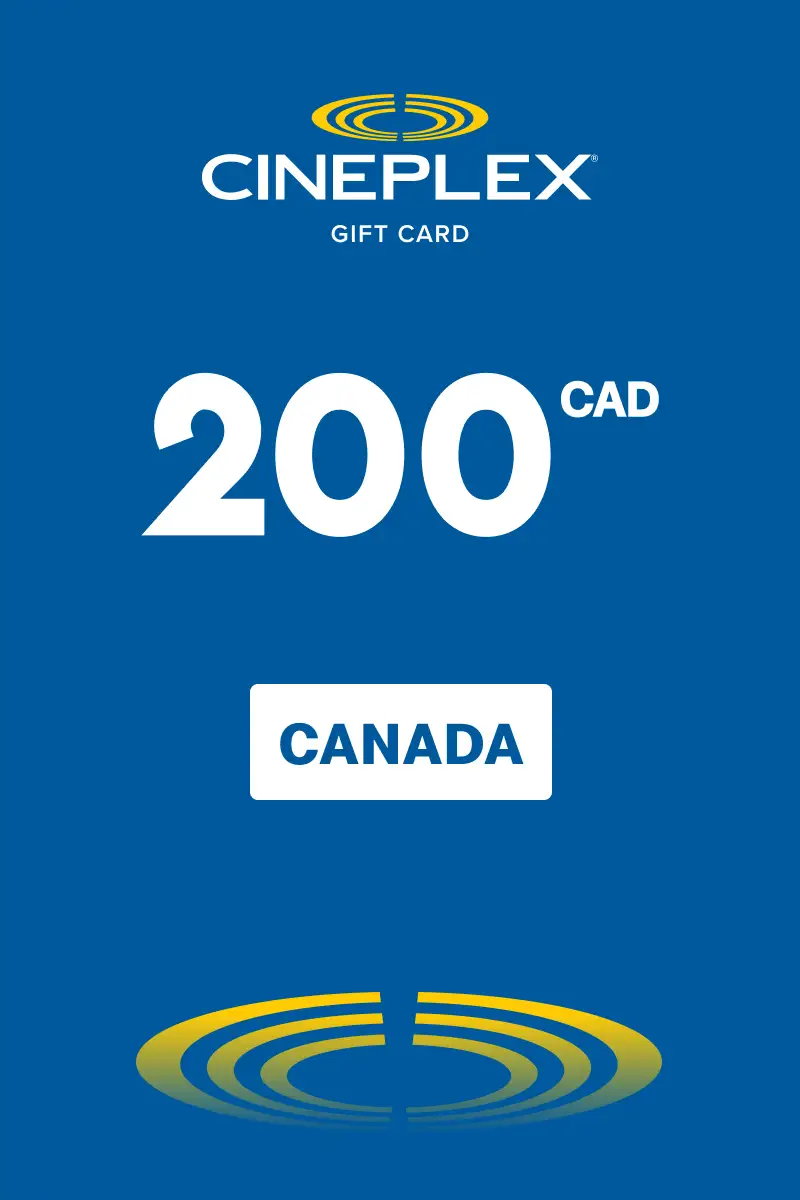 Cineplex 200 CAD Gift Card (Canada) - Digital Key