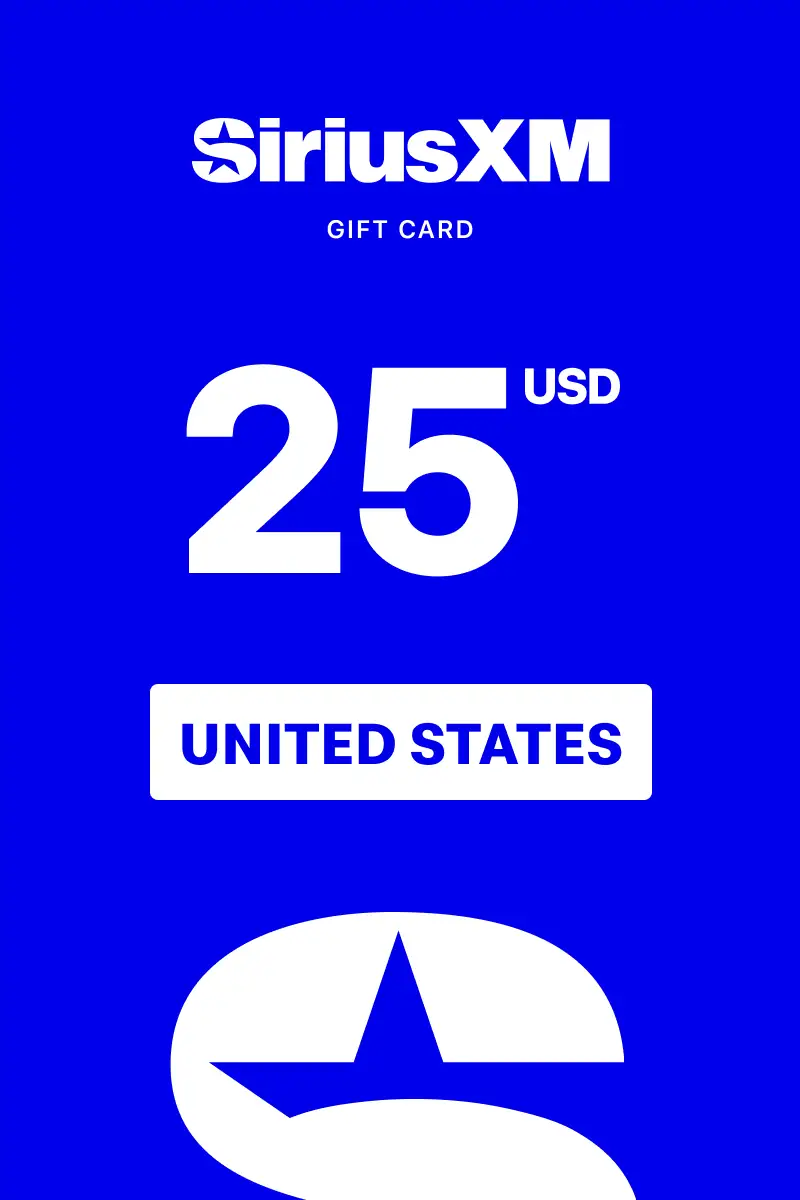SiriusXM 25 USD Gift Card (United States) - Digital Key