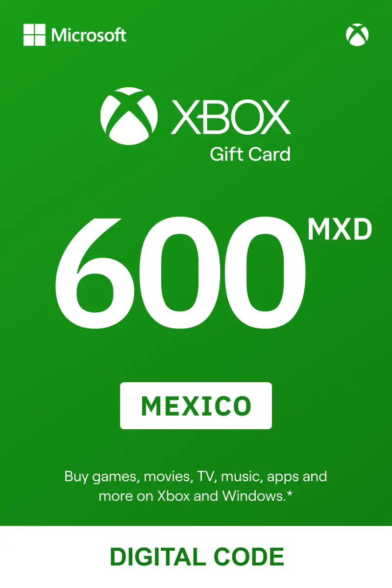 Xbox 600 MXN Gift Card (Mexico) - Digital Key