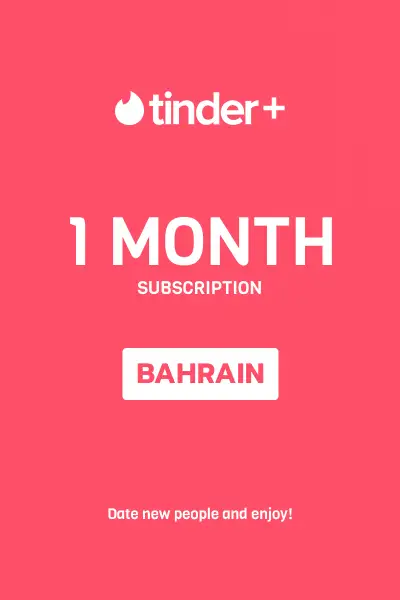 Tinder Plus - 1 Month Subscription (Bahrain) - Digital Key