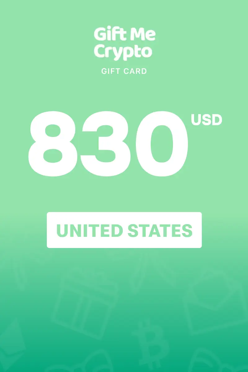Gift Me Crypto 830 USD Gift Card (United States) - Digital Key
