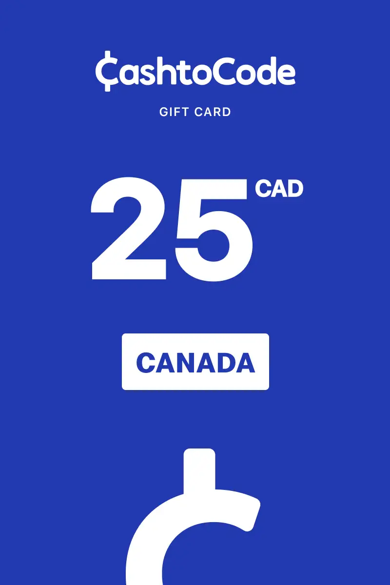 CashtoCode 25 CAD Gift Card (Canada) - Digital Key