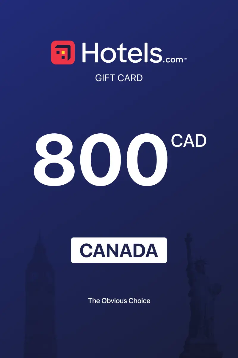 Hotels.com 800 CAD Gift Card (Canada) - Digital Key