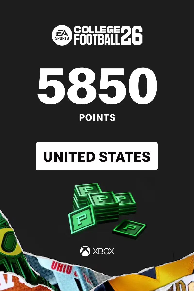 College Football 26 - 5850 Points (United States) (Xbox One / Xbox Series X|S) - Xbox Live - Digital Key