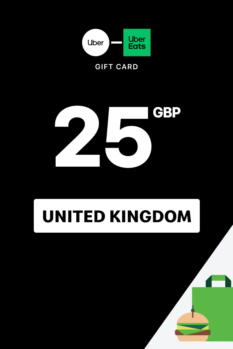 Uber Rides and Uber Eats 25 GBP Gift Card (United Kingdom) - Digital Key