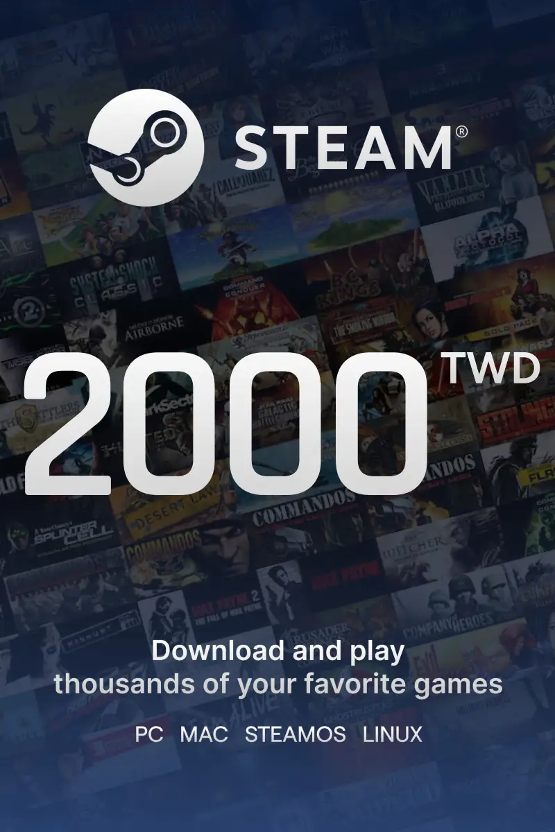 

Steam Wallet $2000 TWD Gift Card (TW) - Digital Code