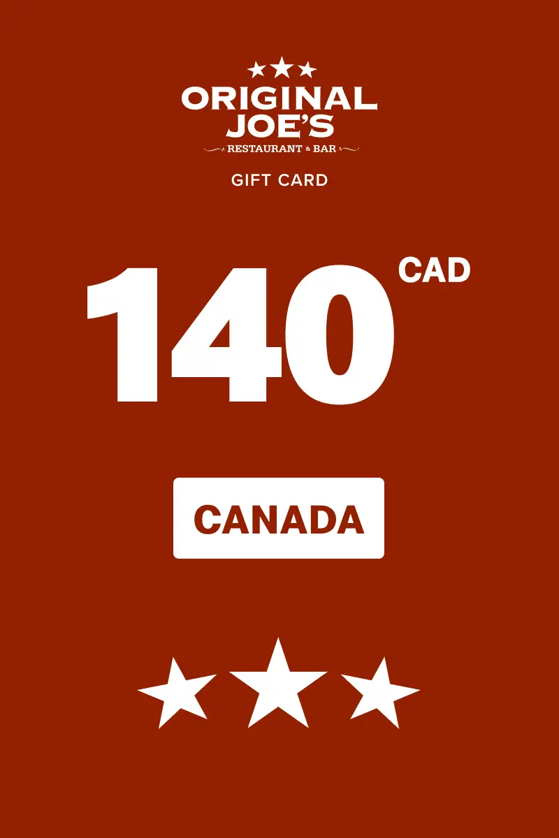 Original Joe's 140 CAD Gift Card (Canada) - Digital Key