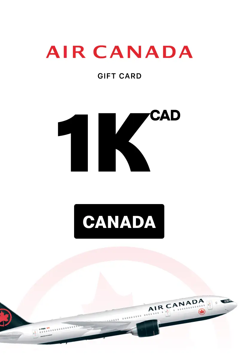 Air Canada 1000 CAD Gift Card (Canada) - Digital Key