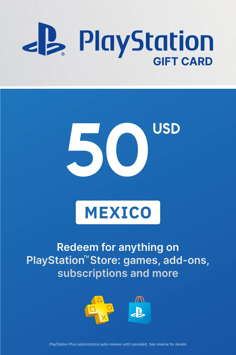 PlayStation Store 50 USD Gift Card (Mexico) - Digital Key