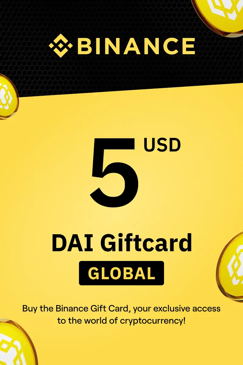 Binance (DAI) 5 USD Gift Card (Global) - Digital Key