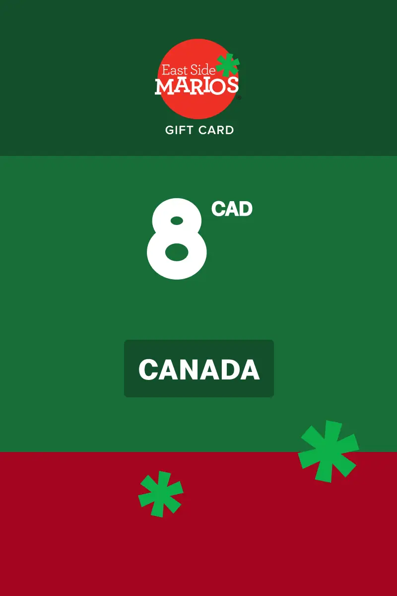 East Side Mario's 8 CAD Gift Card (Canada) - Digital Key