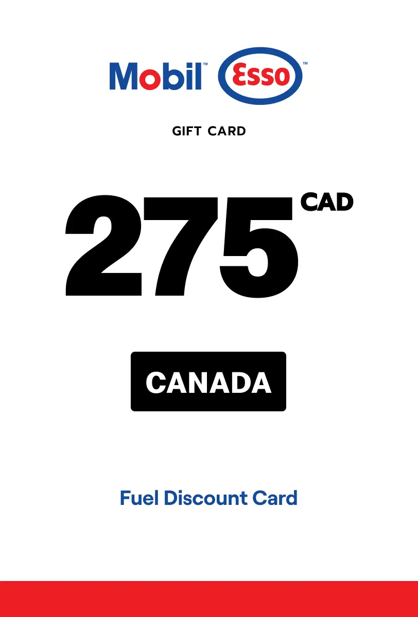 Esso and Mobil Fuel Discount Card 275 CAD Gift Card (Canada) - Digital Key