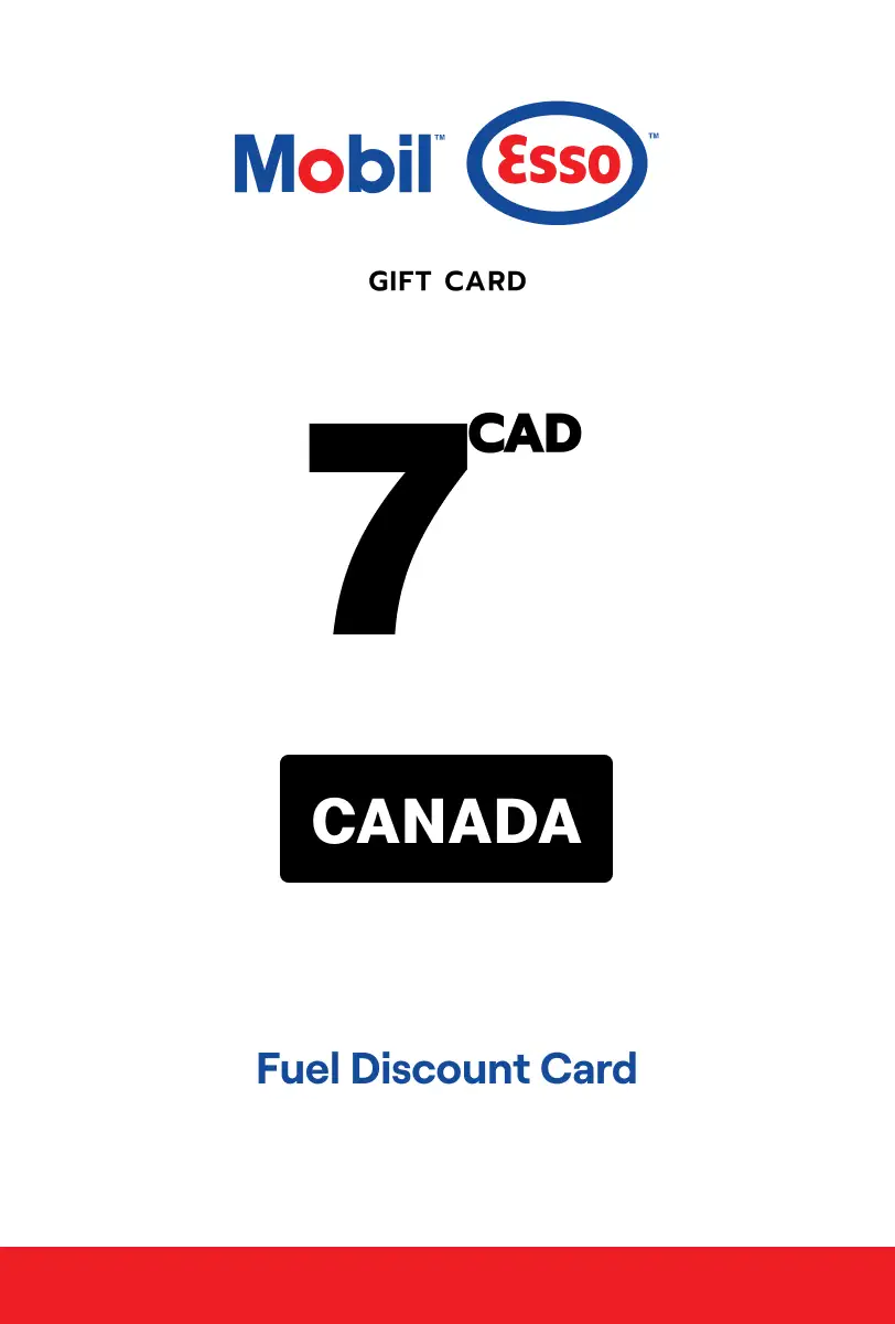 Esso and Mobil Fuel Discount Card 7 CAD Gift Card (Canada) - Digital Key