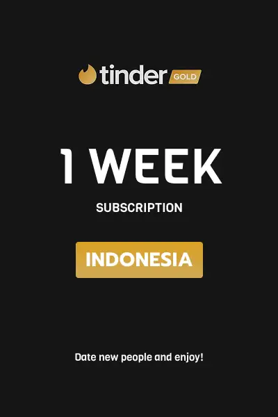 Tinder Gold 1 Week Subscription (Indonesia) - Digital Key
