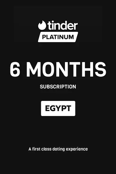 Tinder Platinum 6 Months Subscription (Egypt) - Digital Key