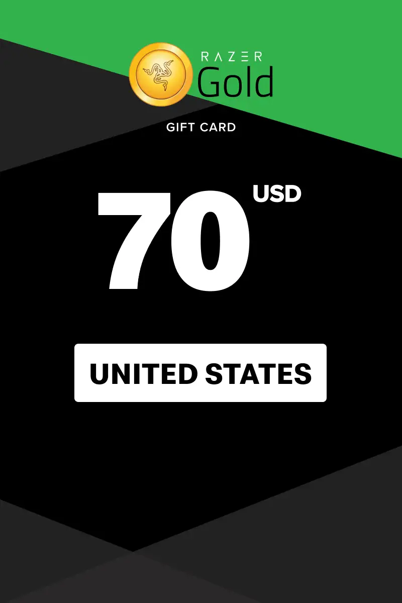 Razer Gold 70 USD Gift Card (United States) - Digital Key