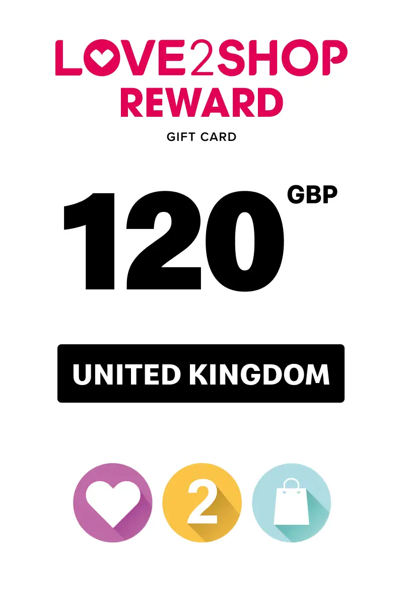 Love2Shop Reward 120 GBP Gift Card (United Kingdom) - Digital Key