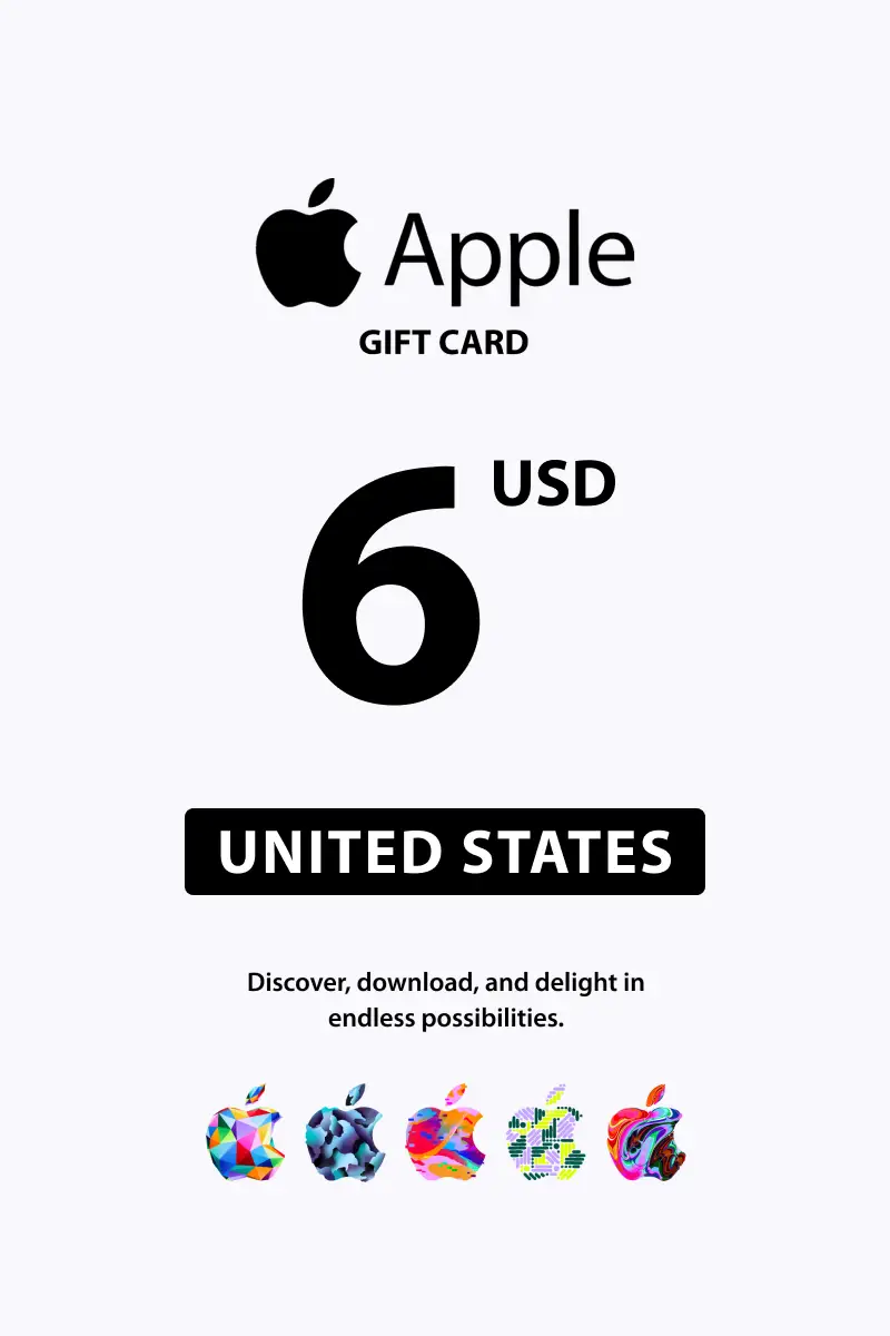 Apple 6 USD Gift Card (United States) - Digital Key