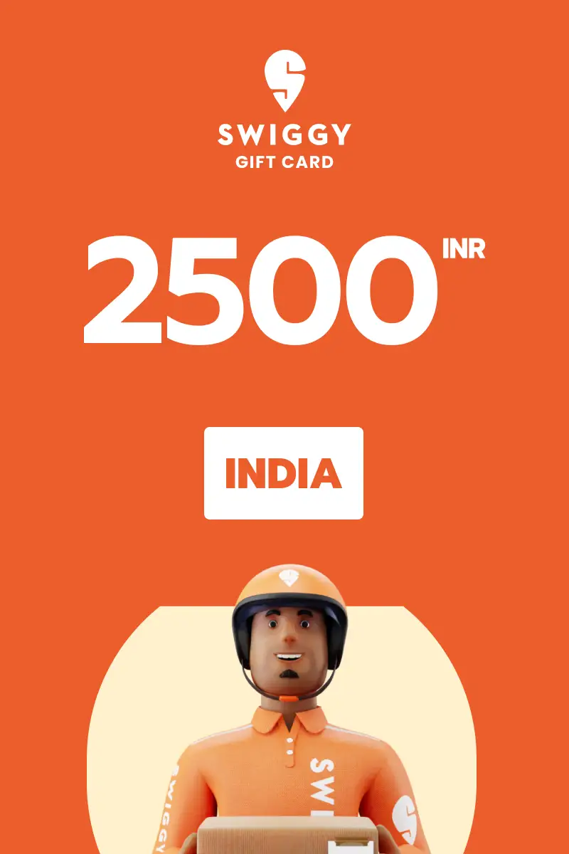 Swiggy 2500 INR Gift Card (India) - Digital Key