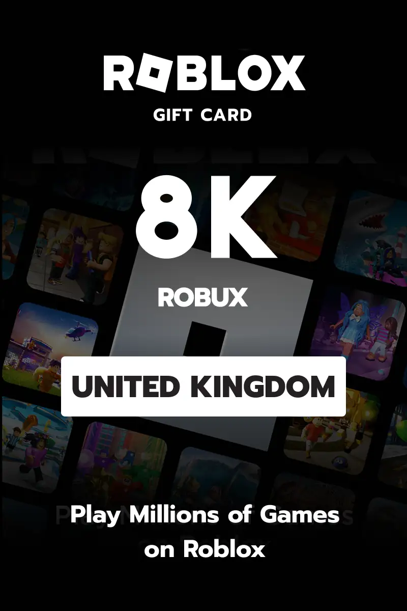 Roblox 8000 Robux (United Kingdom) - Digital Key