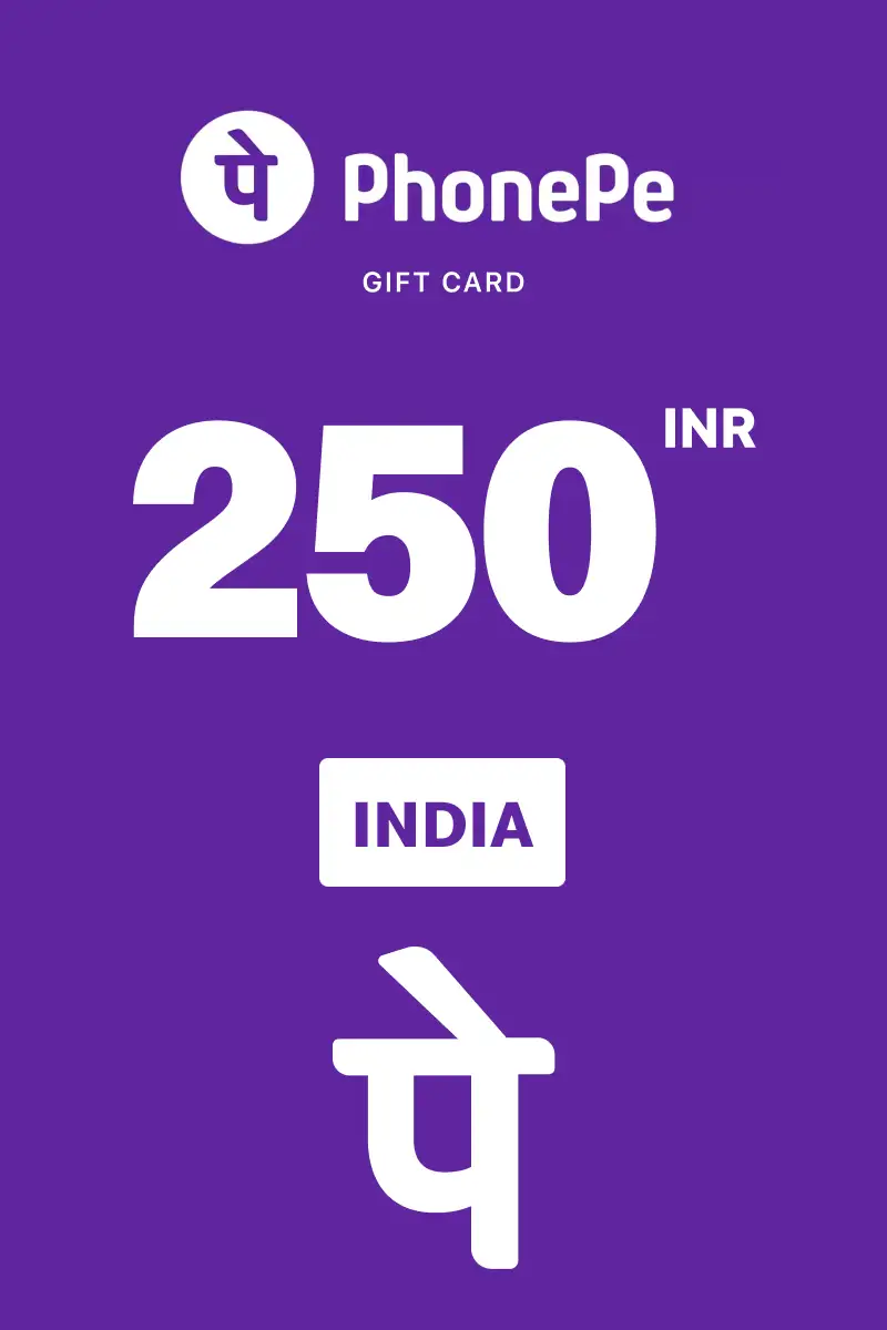 PhonePe 250 INR Gift Card (India) - Digital Key