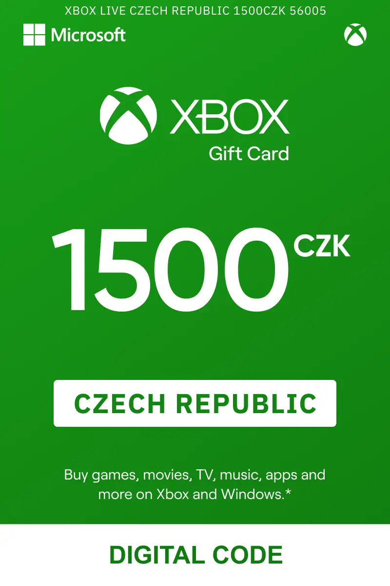 Xbox 1500 CZK Gift Card (Czech Republic) - Digital Key