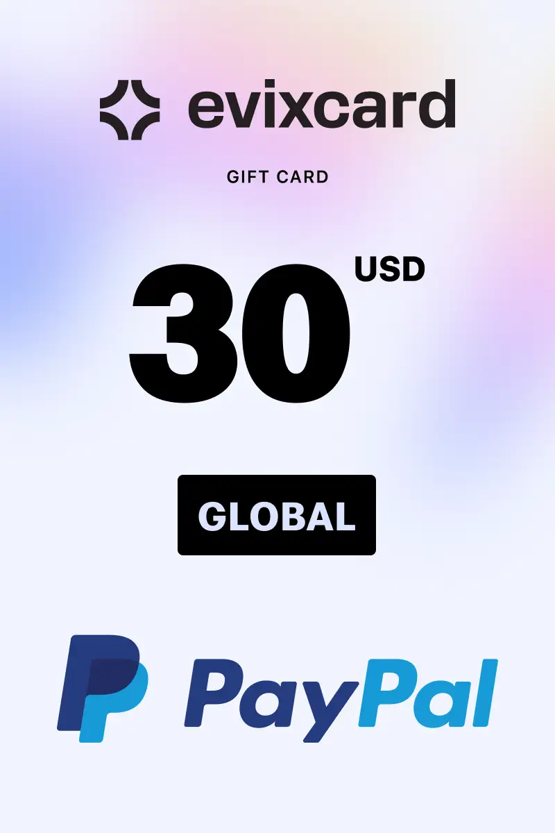 EvixCard PayPal 30 USD Gift Card (Global) - Digital Key