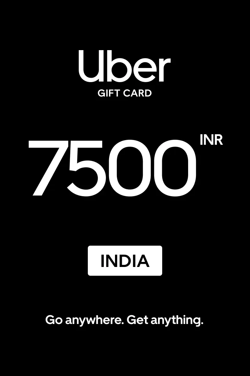 Uber 7500 INR Gift Card (India) - Digital Key