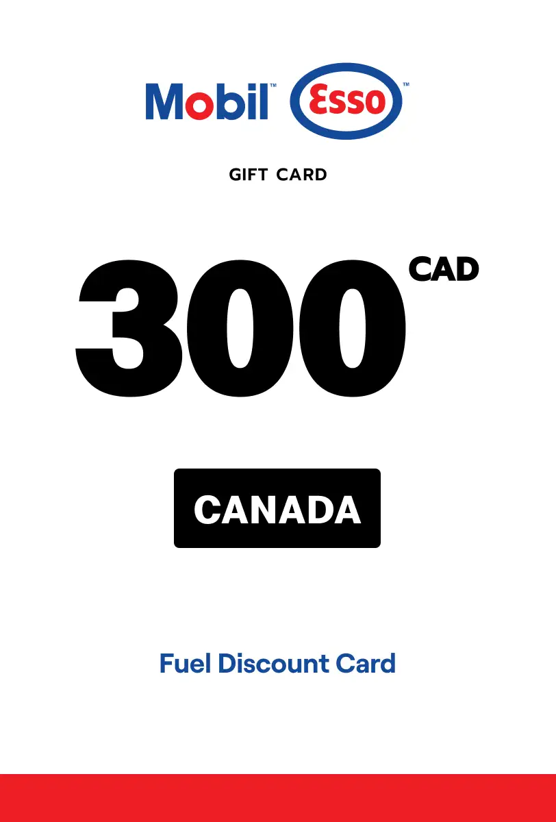 Esso and Mobil Fuel Discount Card 300 CAD Gift Card (Canada) - Digital Key