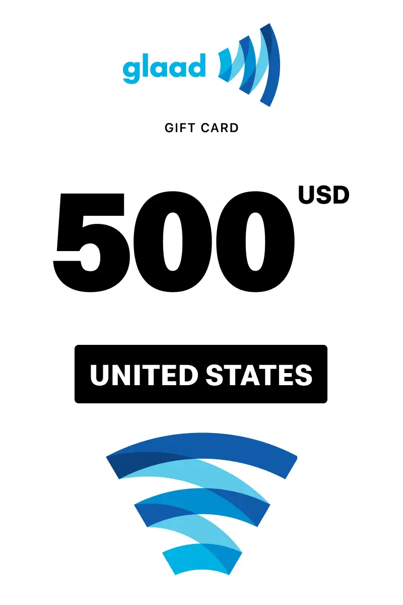 GLAAD 500 USD Gift Card (United States) - Digital Key