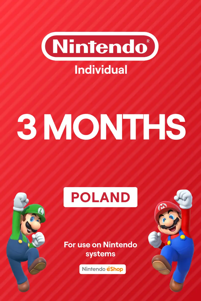 Nintendo Switch Online 3 Months Individual Membership (Poland) - Digital Key