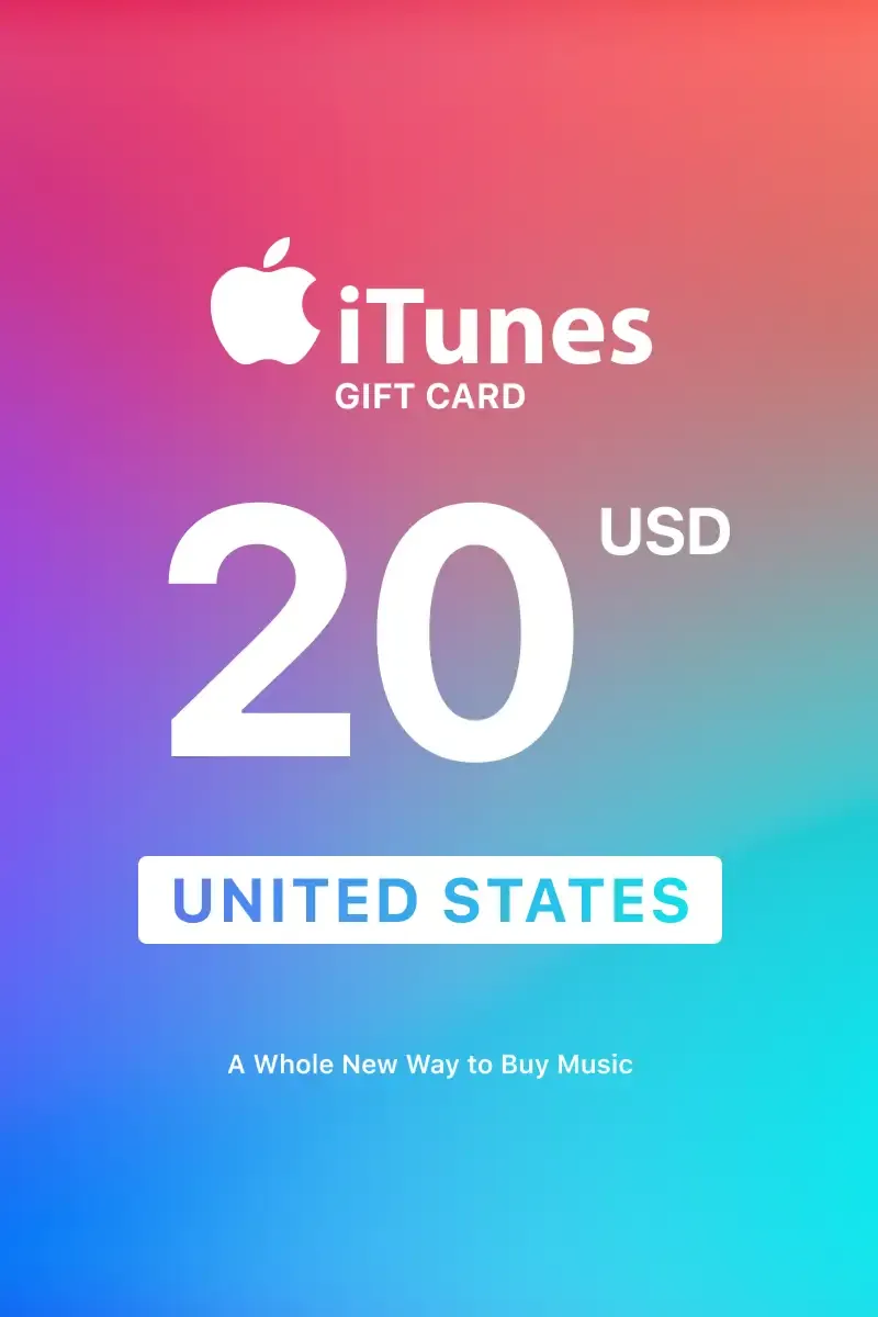 Apple iTunes 20 USD Gift Card (United States) - Digital Key