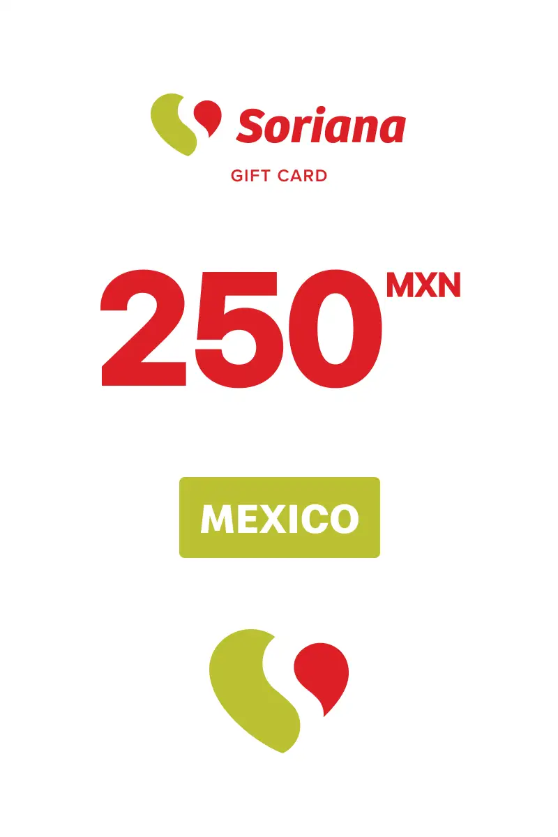 Soriana 250 MXN Gift Card (Mexico) - Digital Key