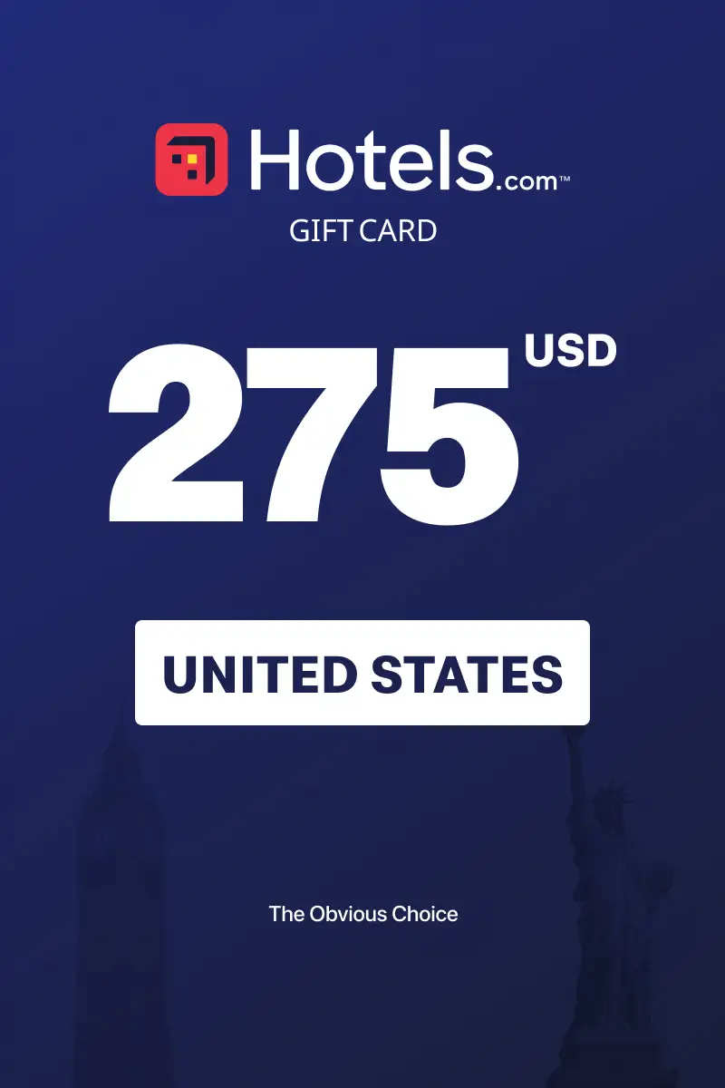 Hotels.com 275 USD Gift Card (United States) - Digital Key