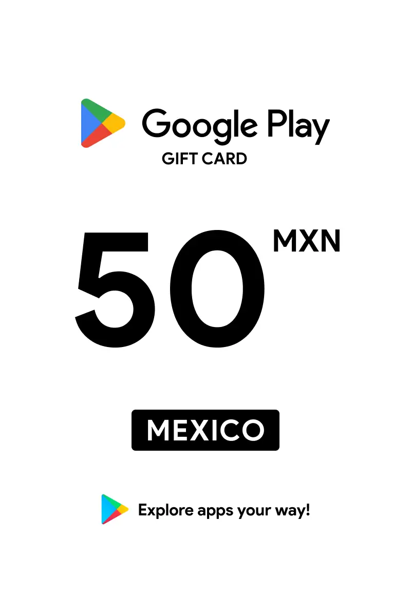 Google Play 50 MXN Gift Card (Mexico) - Digital Key