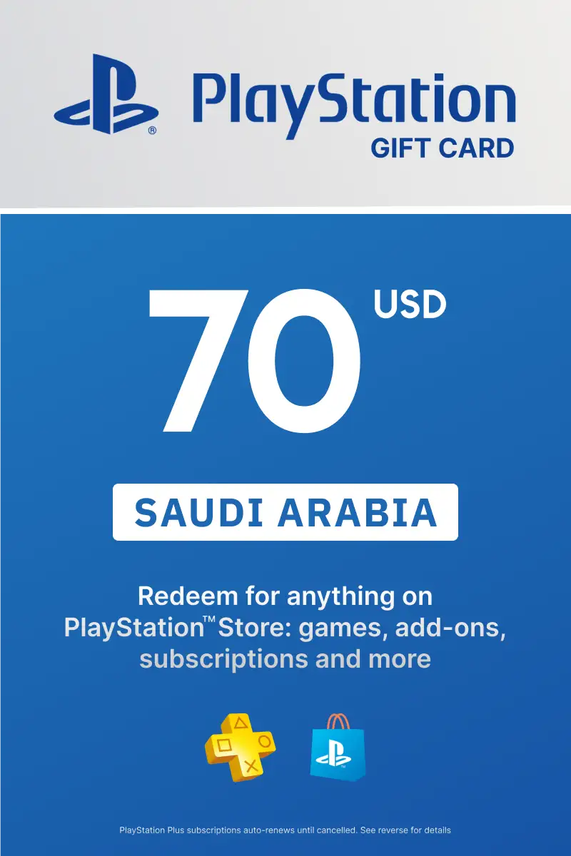 PlayStation Store 70 USD Gift Card (Saudi Arabia) - Digital Key