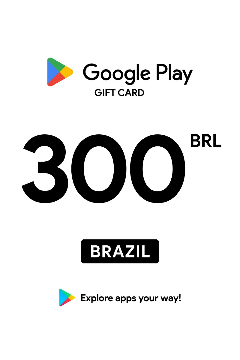 Google Play 300 BRL Gift Card (Brazil) - Digital Key