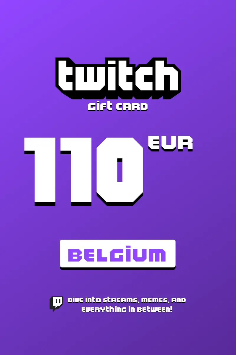 Twitch 110 EUR Gift Card (Belgium) - Digital Key